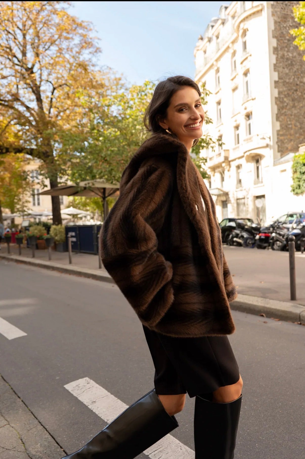 Casaco de pêlo faux fur