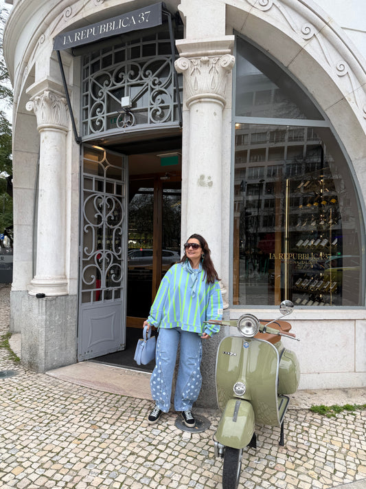 Calças Jeans com bolas