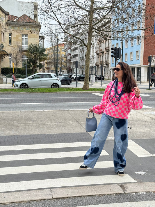 Calças jeans coração