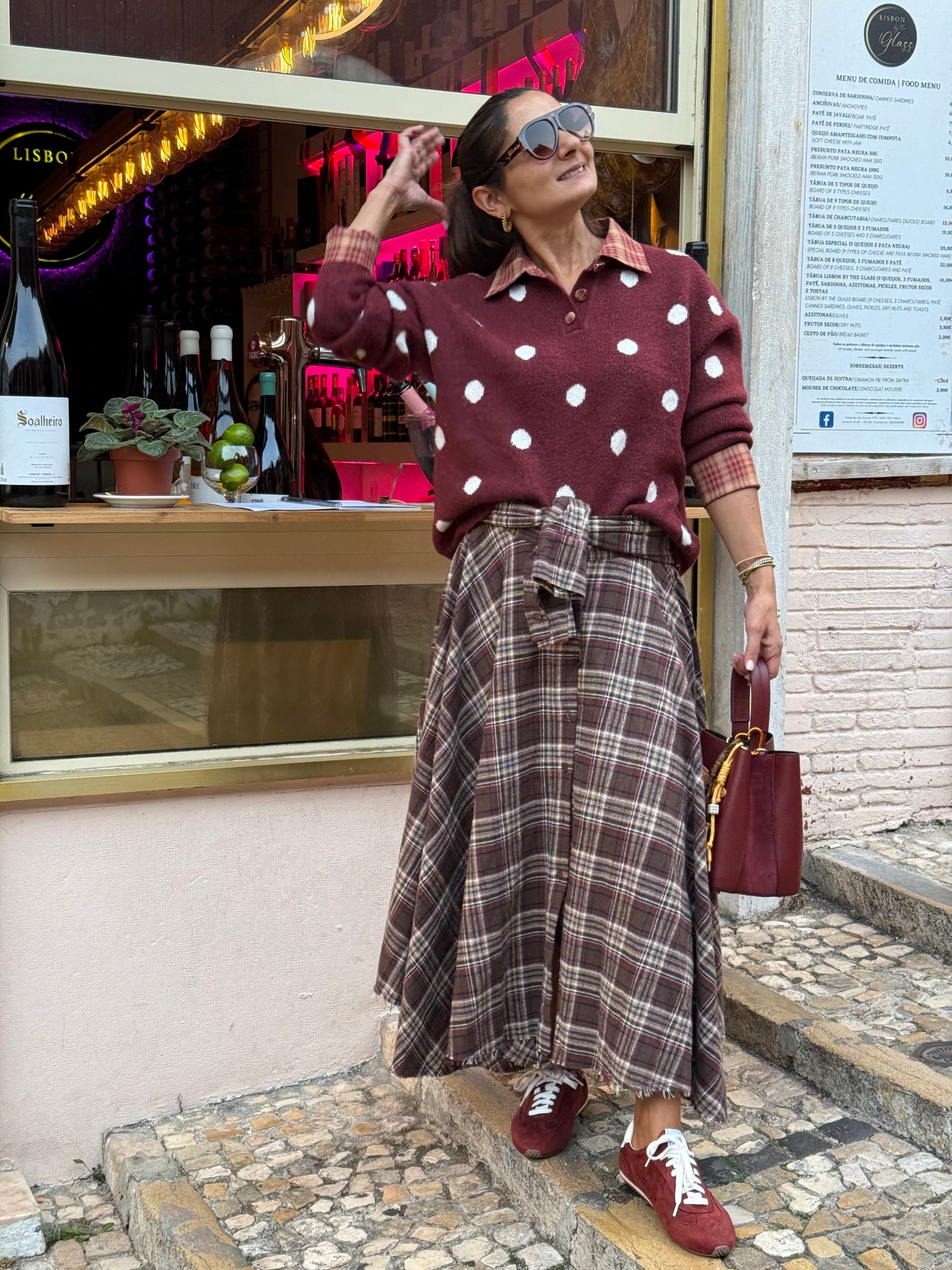 Camisola malha Bordeaux