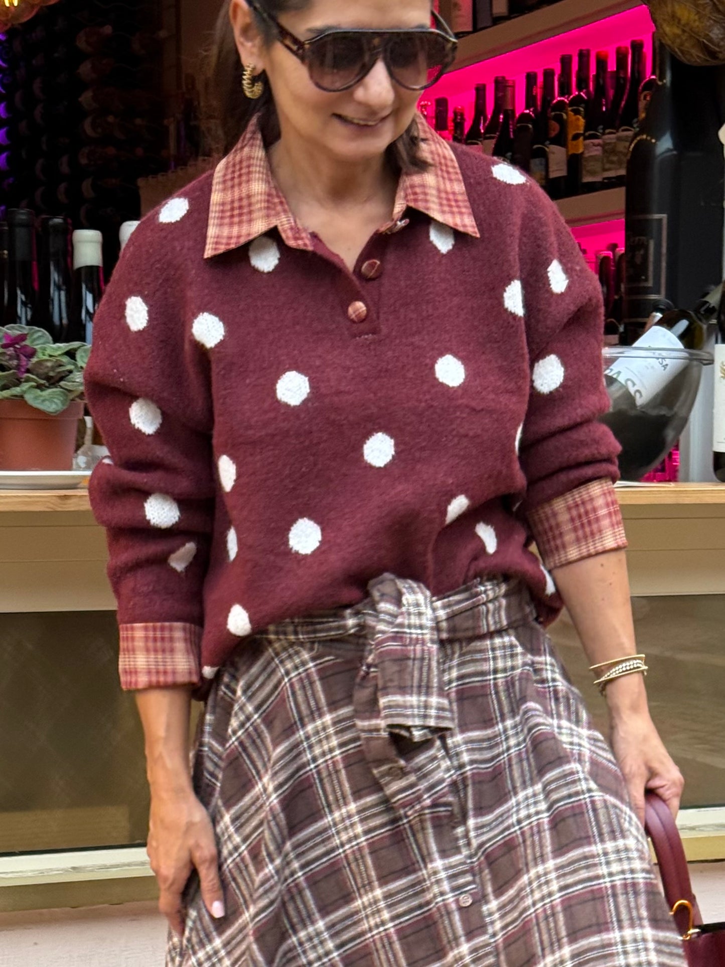 Camisola malha Bordeaux