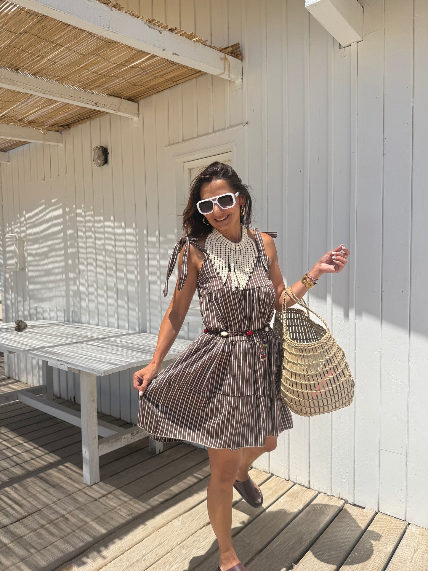 Vestido Curto Riscas