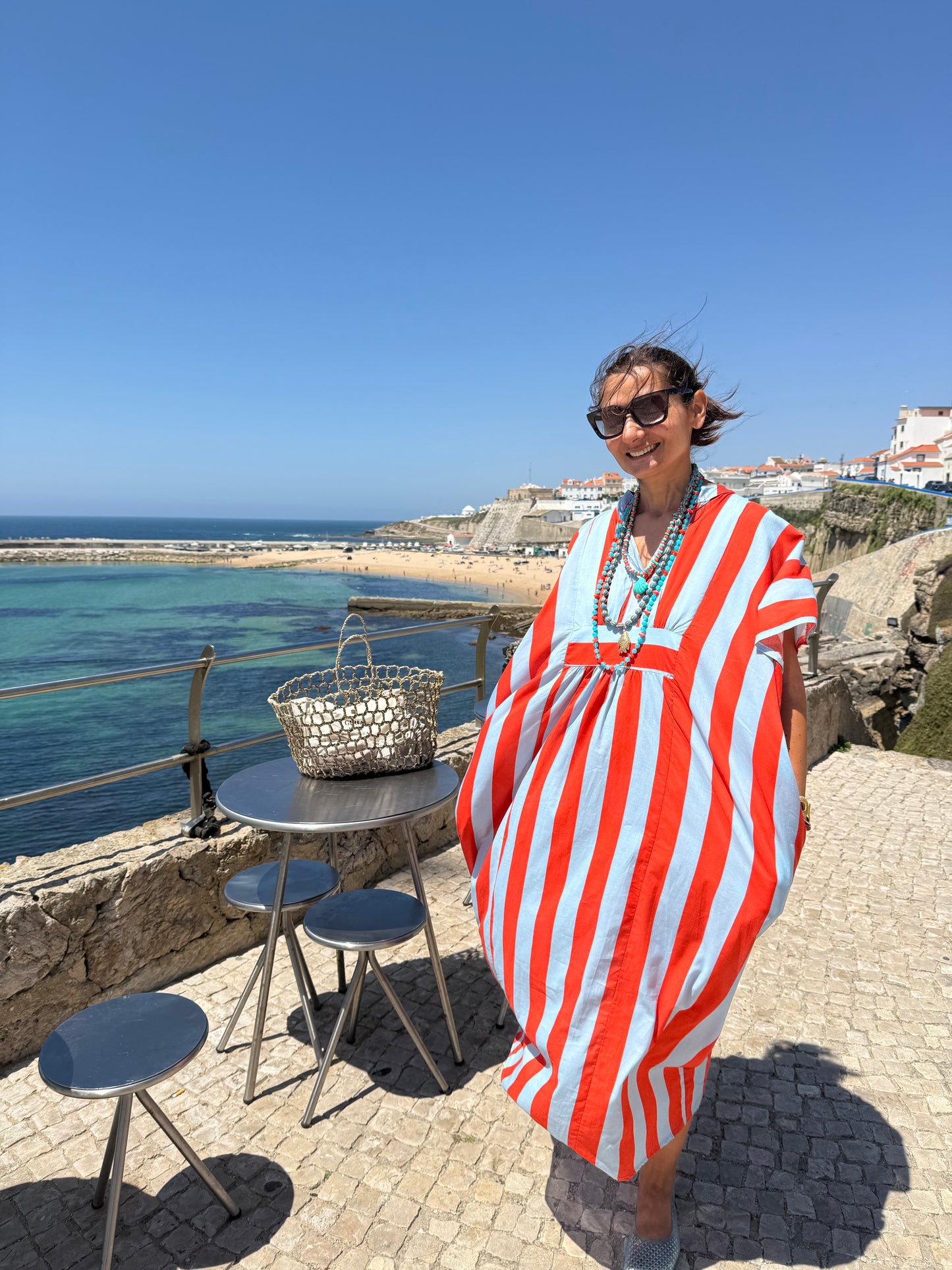 Vestido mikonos laranja (kaftan)