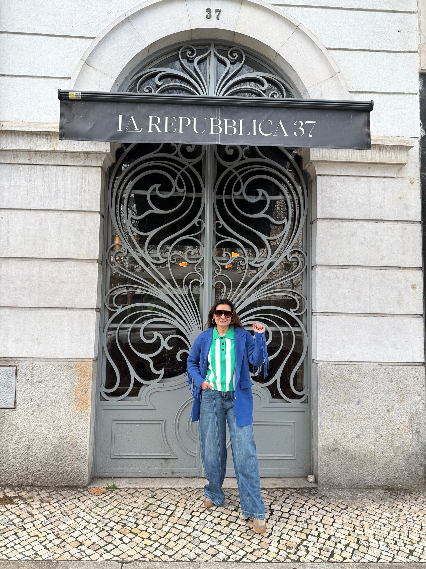 Camisola de malha riscas