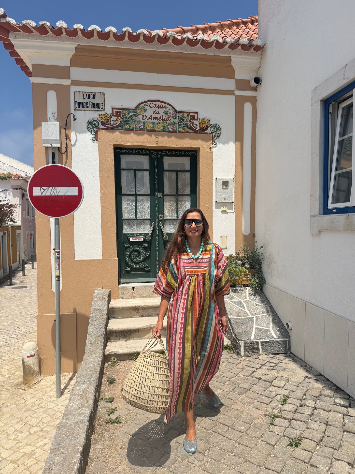 Vestido Casablanca Com risca verde