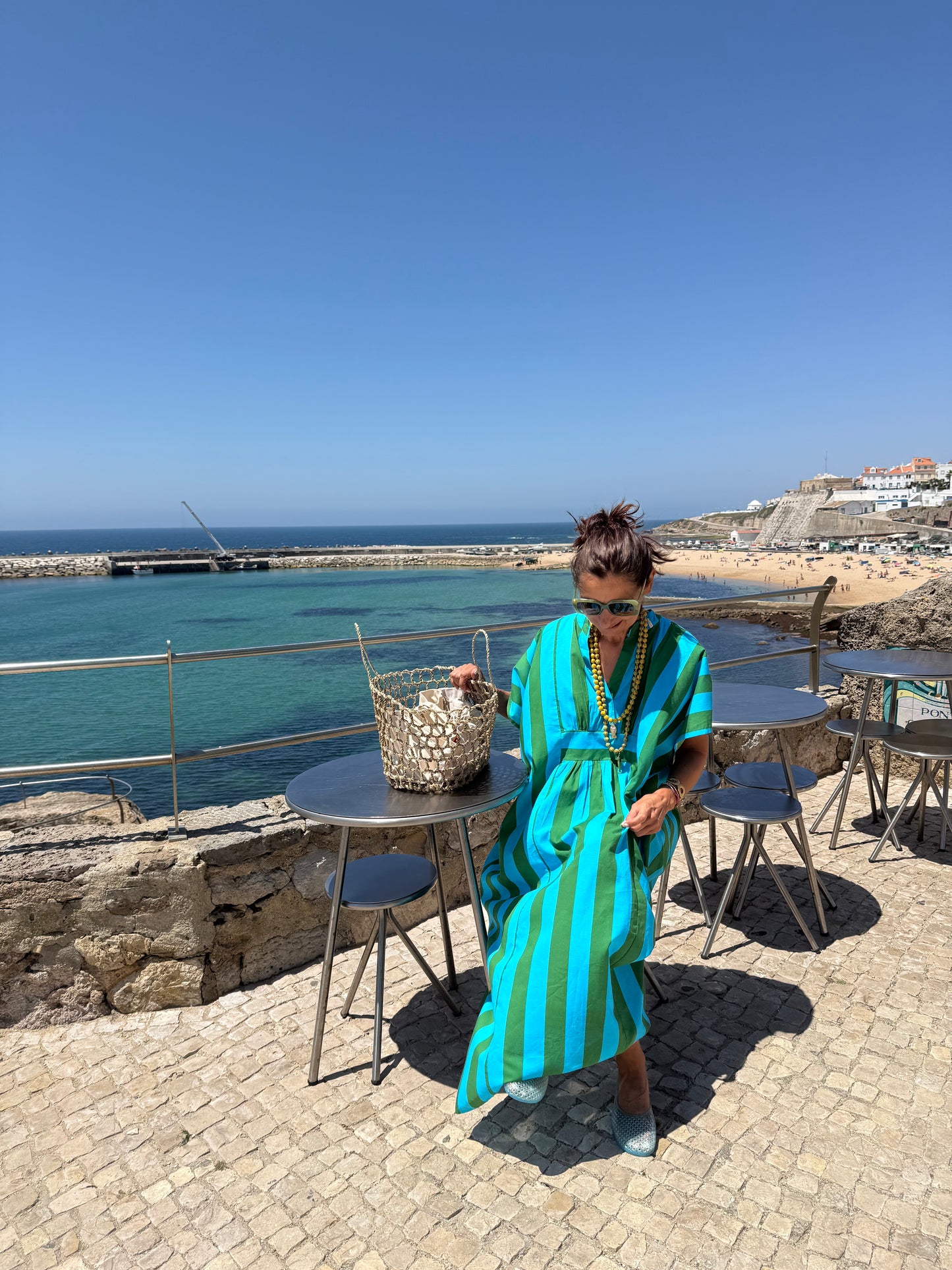 Vestido Mikonos azul (Kaftan)