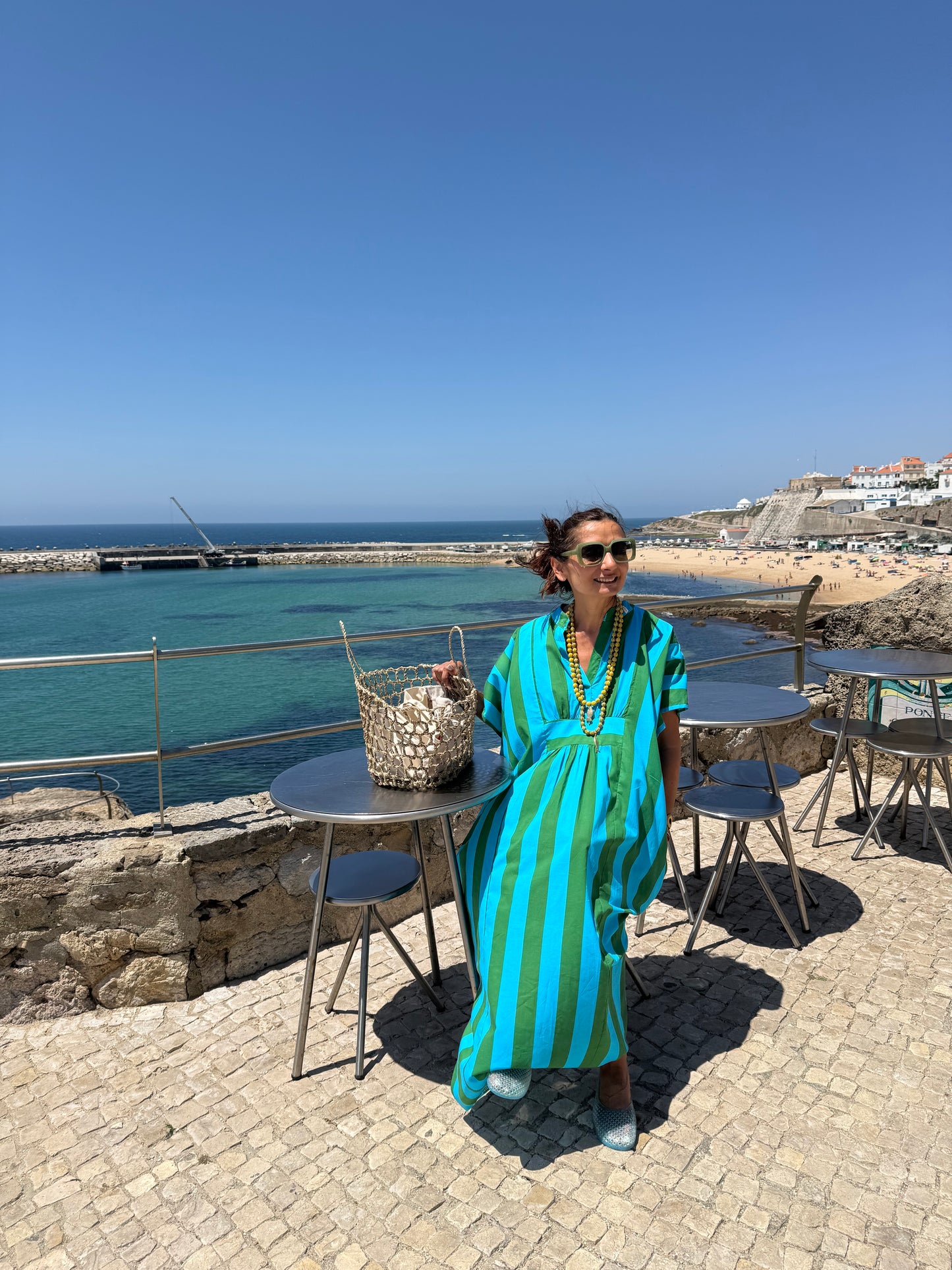 Vestido Mikonos azul (Kaftan)