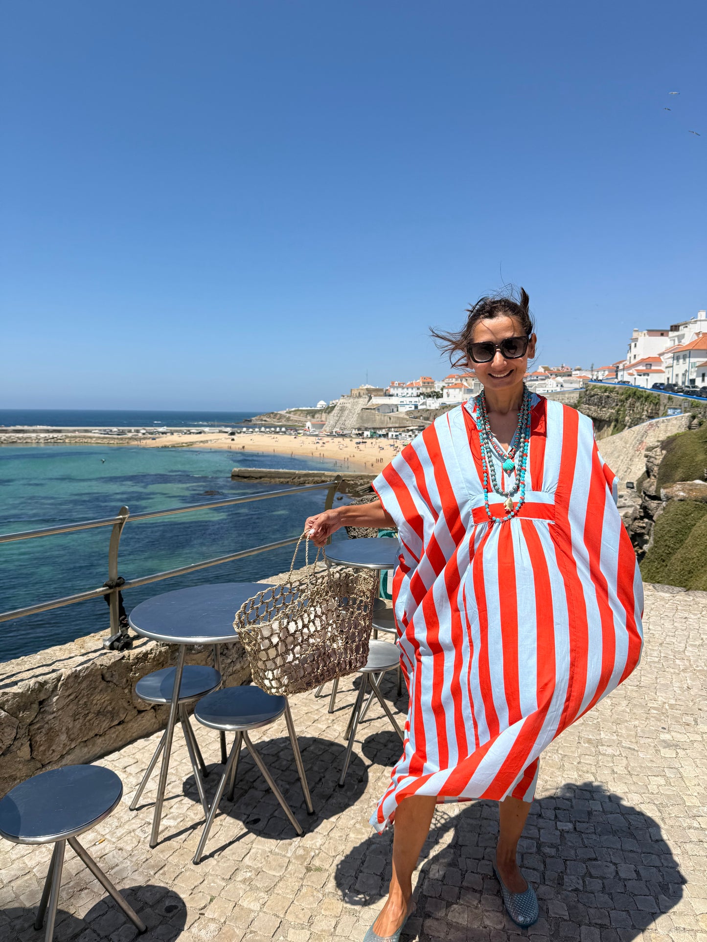 Vestido mikonos laranja (kaftan)