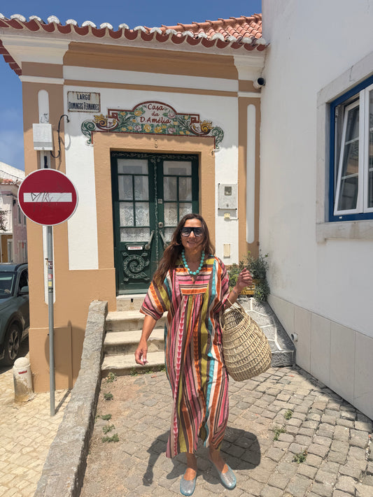 Vestido Casablanca Com risca verde