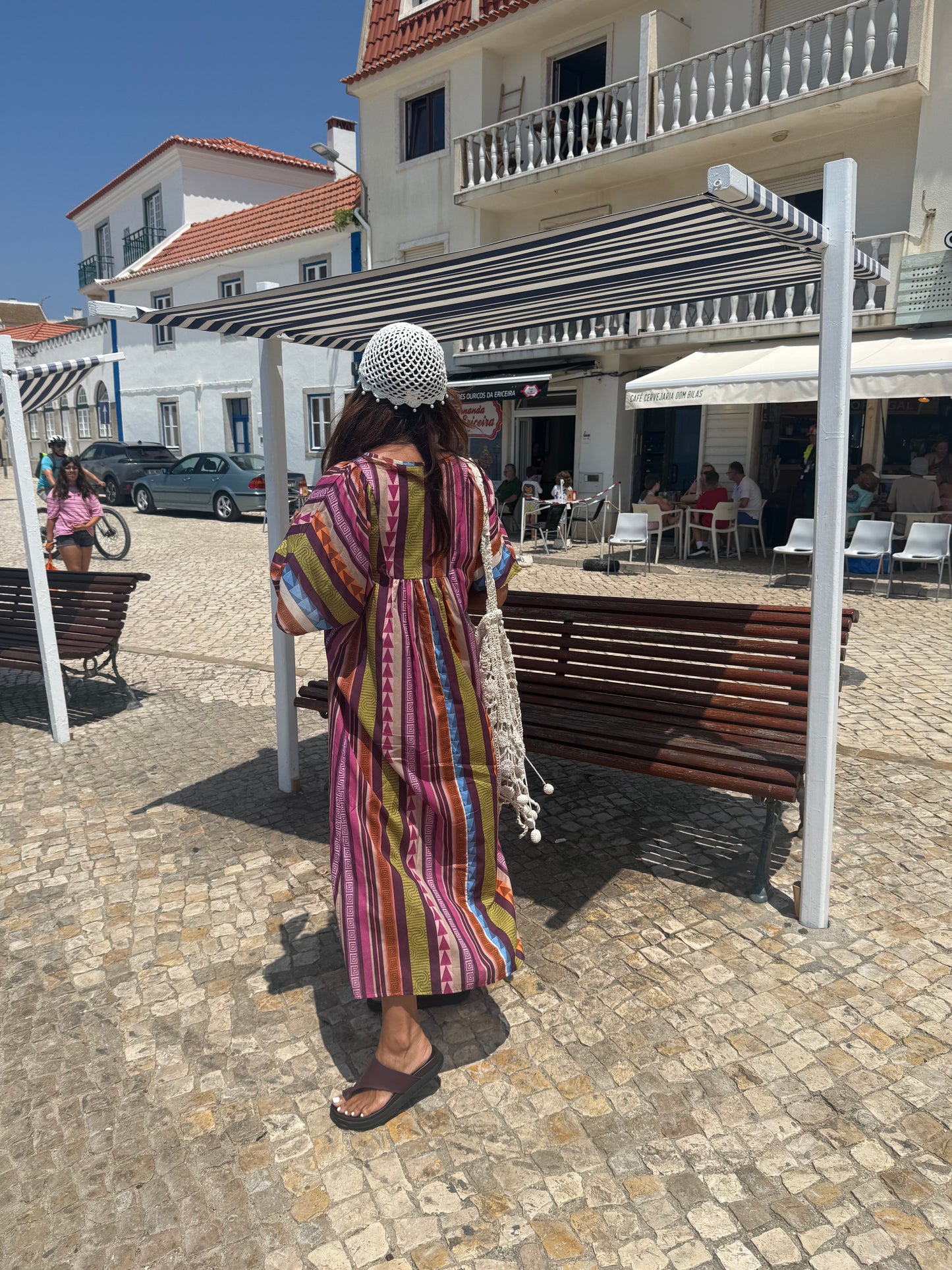 Vestido Casablanca com risca azul