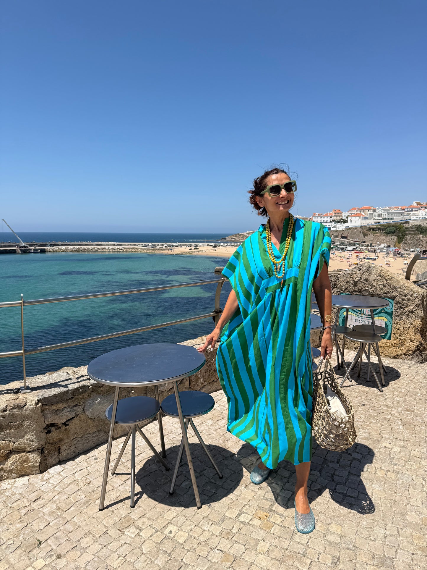 Vestido Mikonos azul (Kaftan)