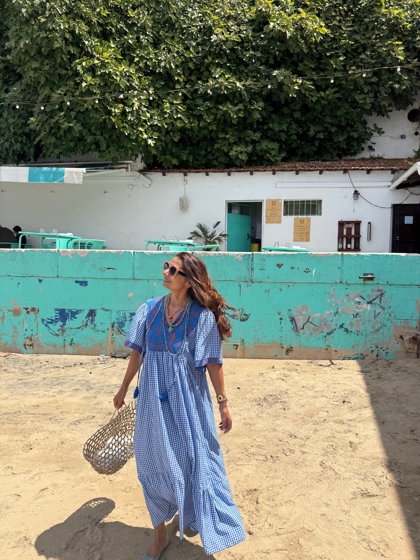 Vestido Vichy azul