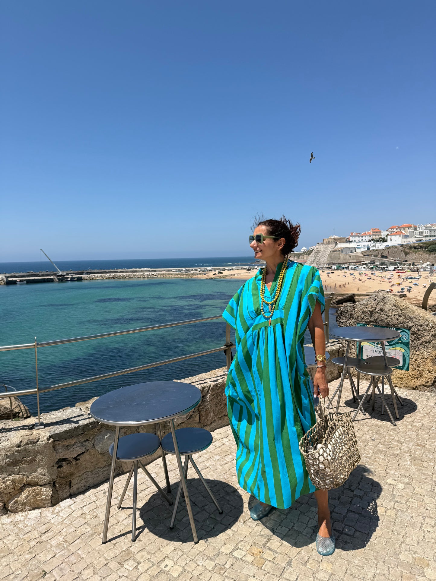 Vestido Mikonos azul (Kaftan)