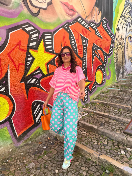 Calças polka dots