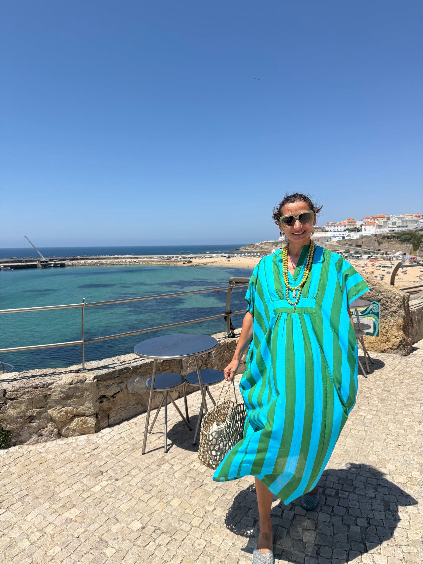 Vestido Mikonos azul (Kaftan)