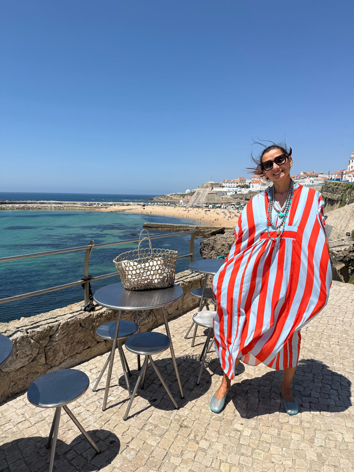 Vestido mikonos laranja (kaftan)