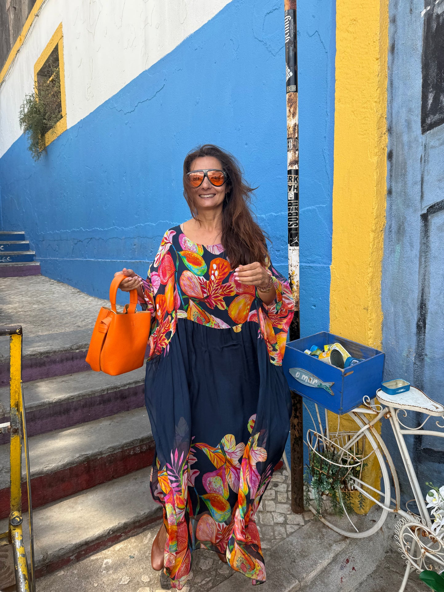 Vestido Singapura azul