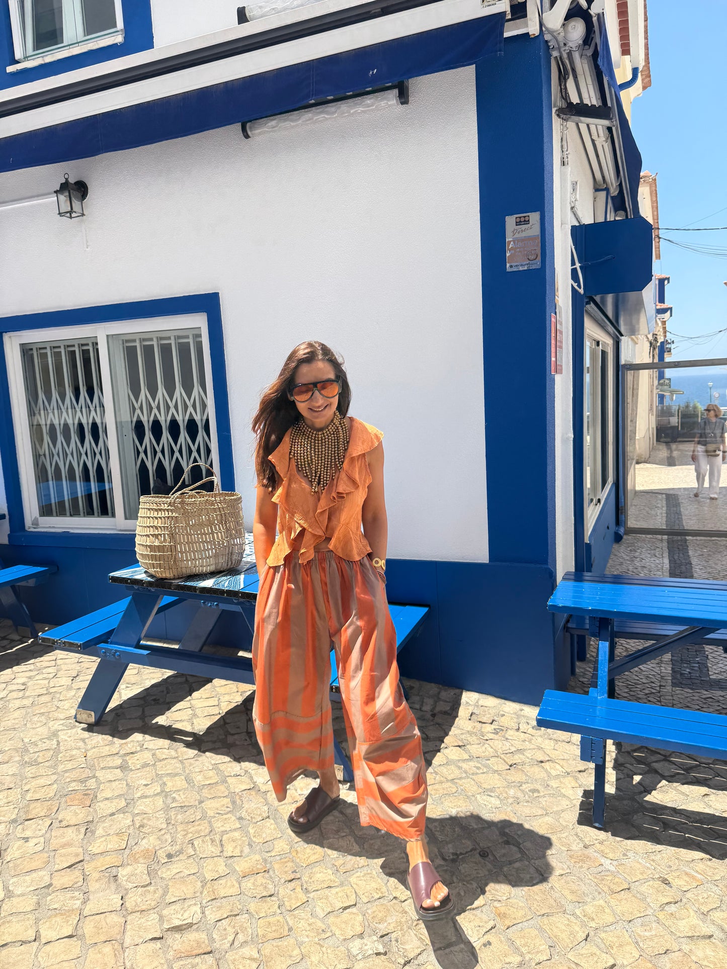 Calças Santorini laranja