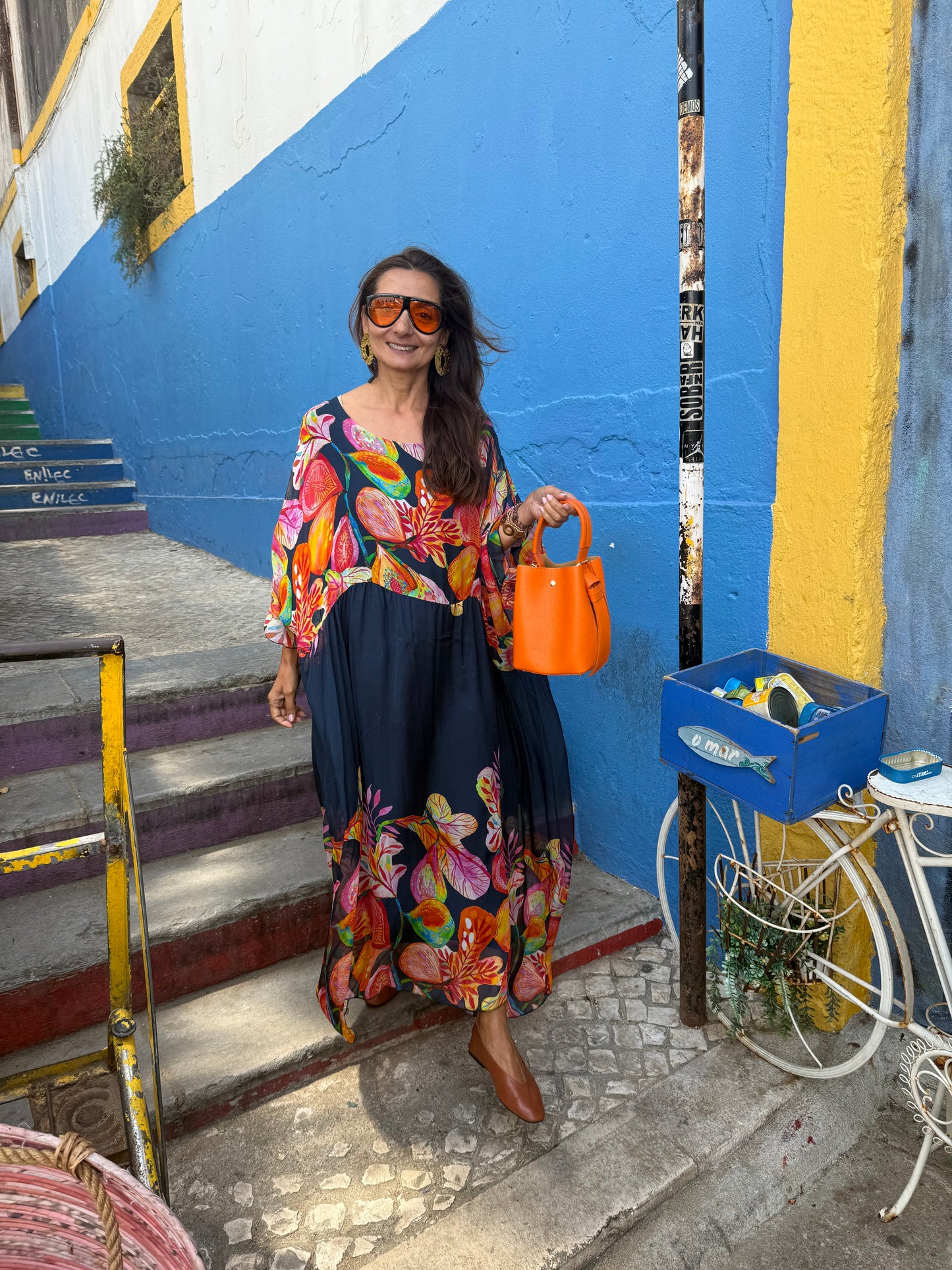 Vestido Singapura azul