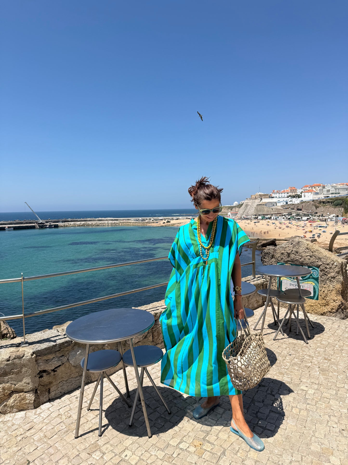 Vestido Mikonos azul (Kaftan)