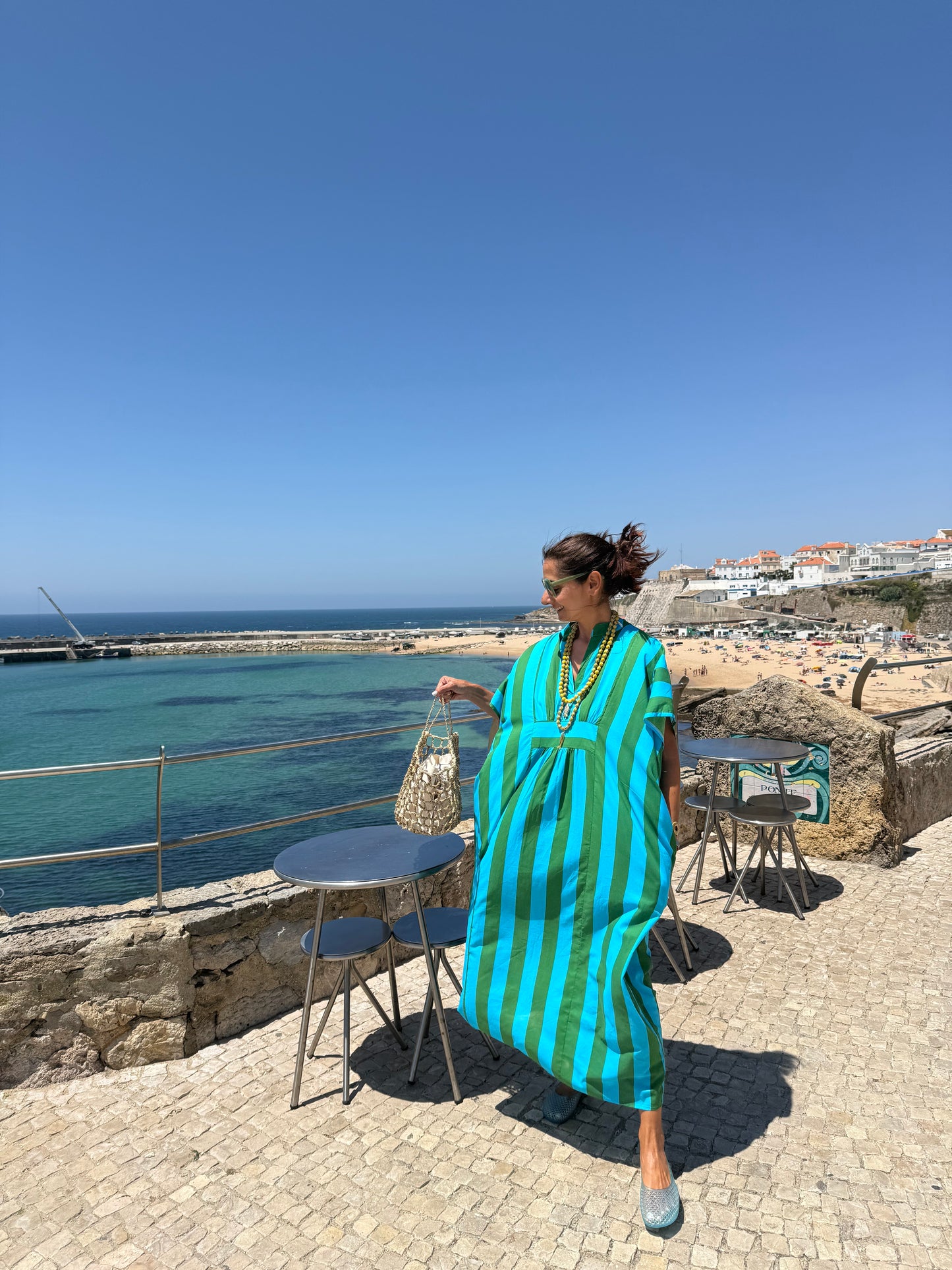 Vestido Mikonos azul (Kaftan)