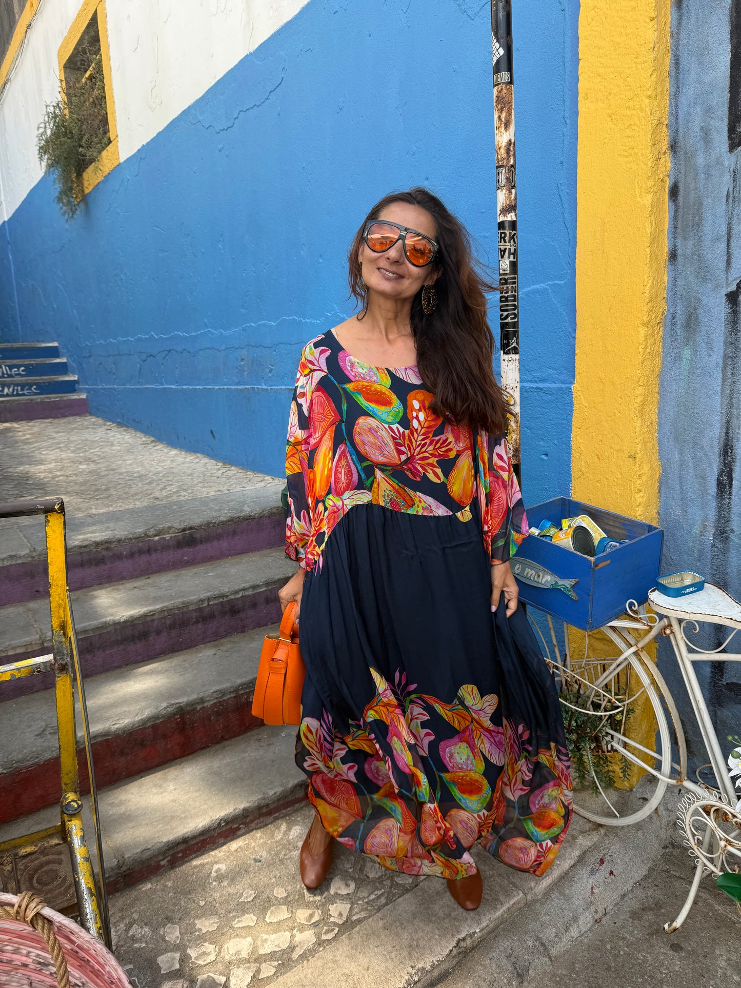 Vestido Singapura azul