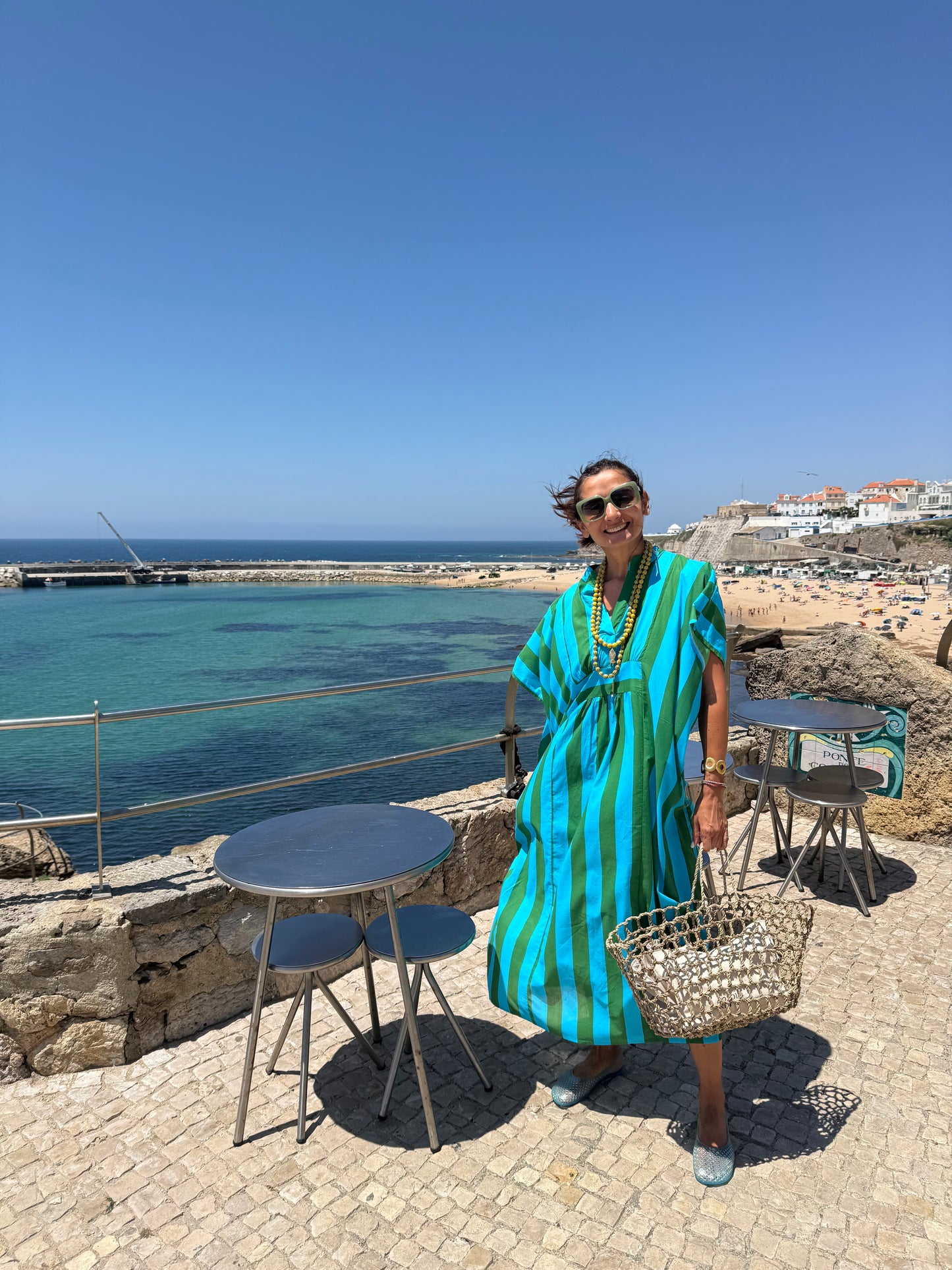 Vestido Mikonos azul (Kaftan)
