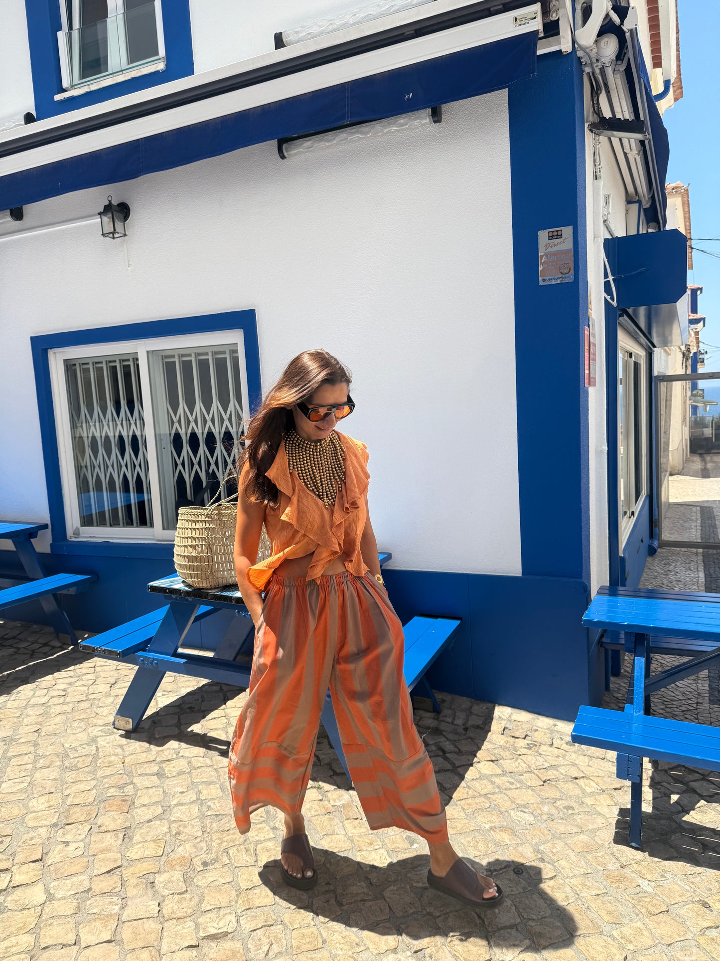 Calças Santorini laranja