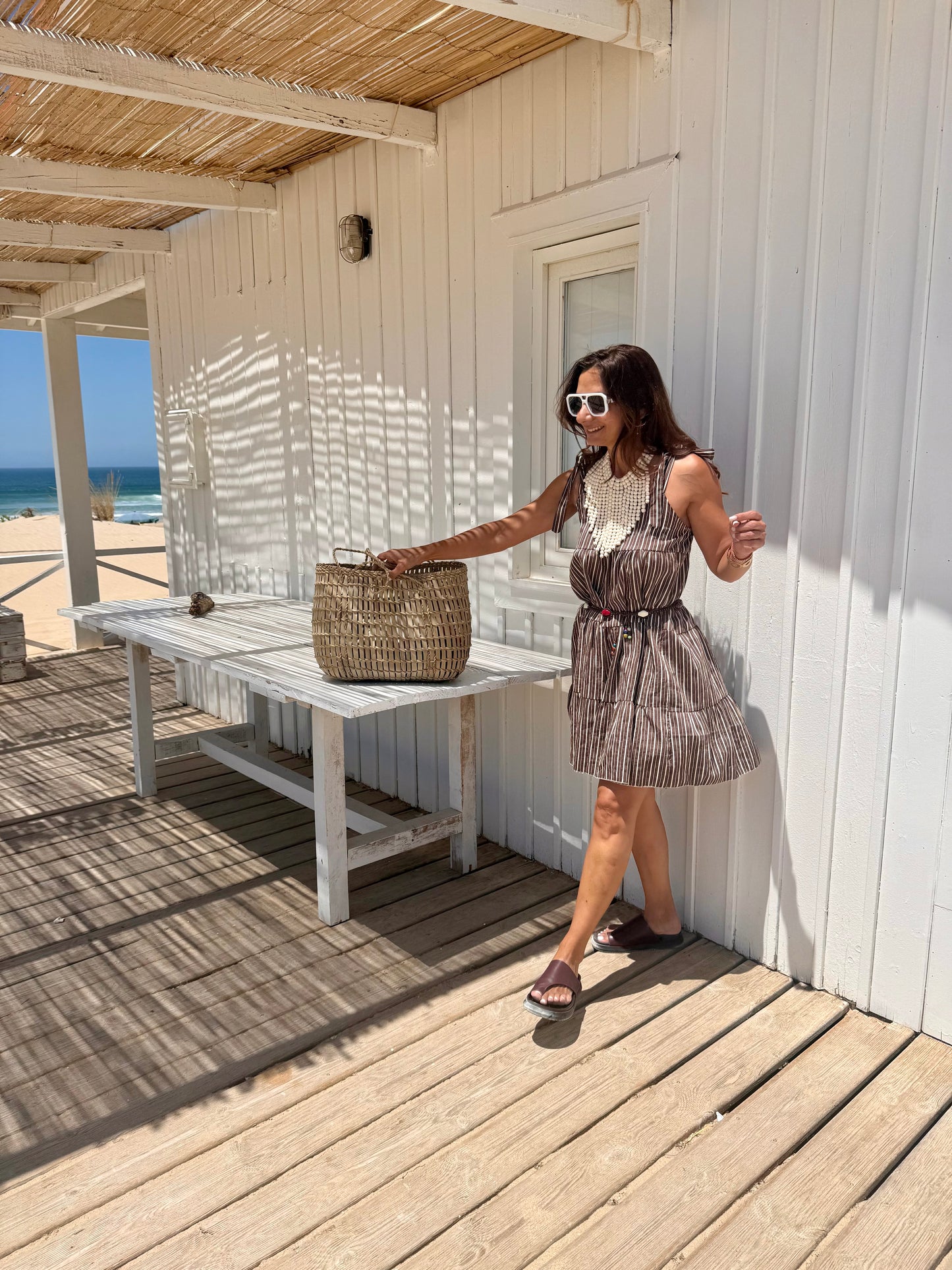 Vestido Curto Riscas