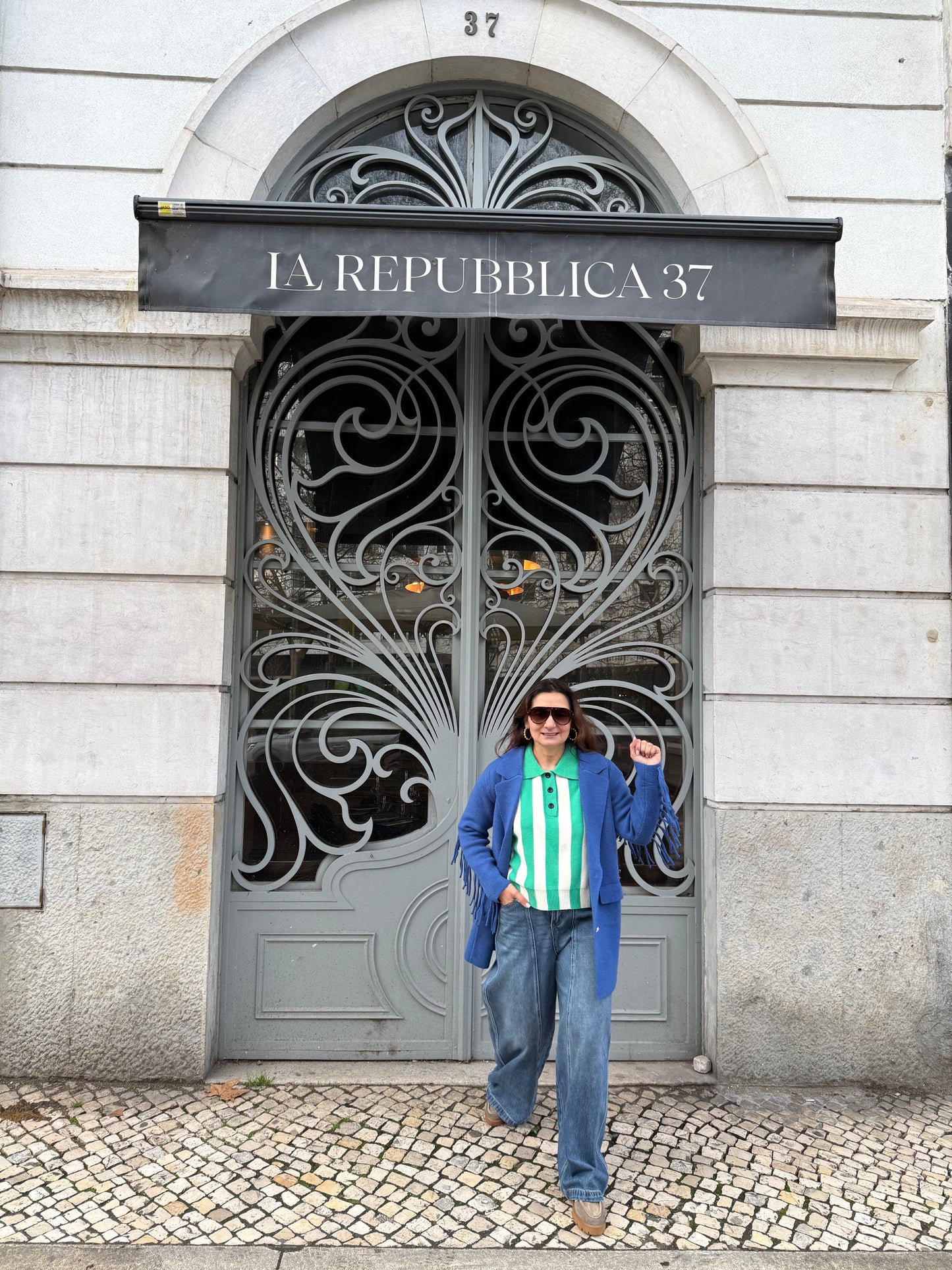 Camisola de malha riscas