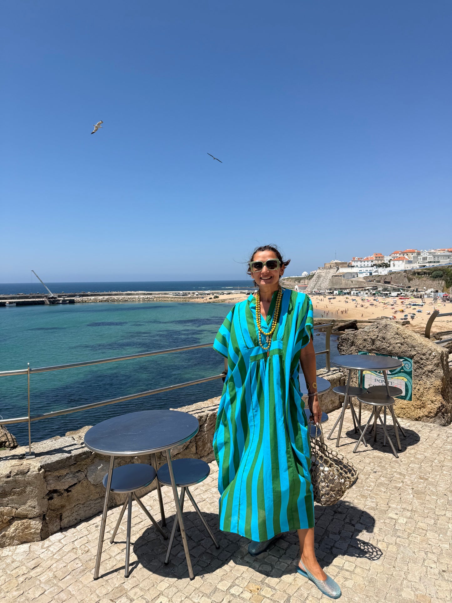Vestido Mikonos azul (Kaftan)