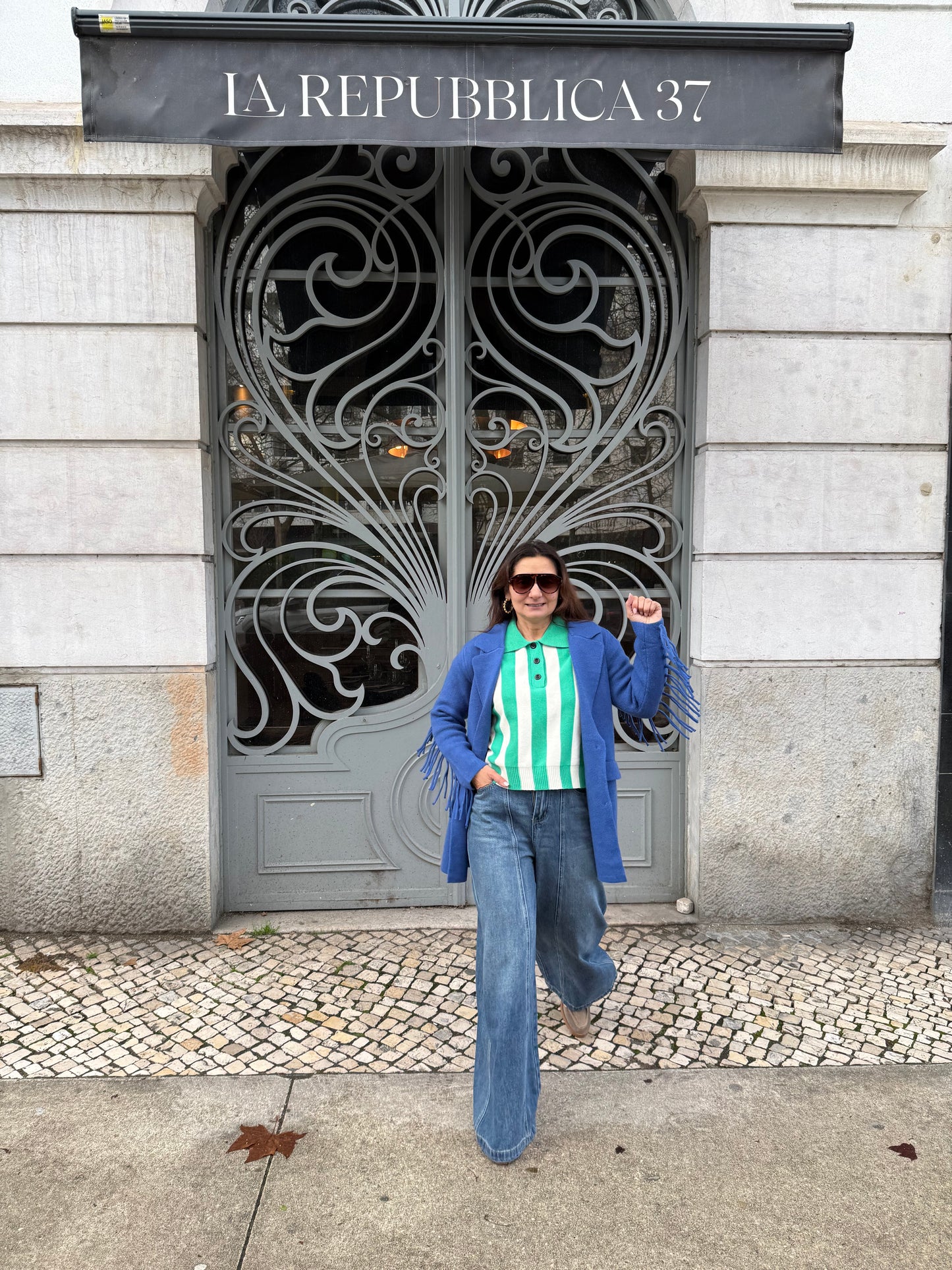 Camisola de malha riscas