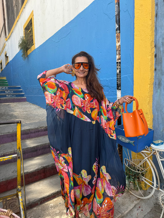 Vestido Singapura azul