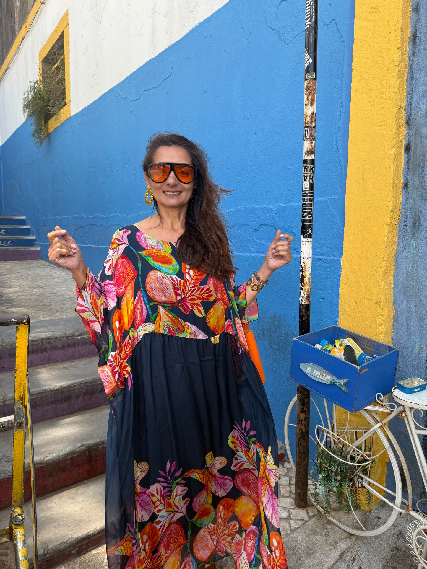 Vestido Singapura azul