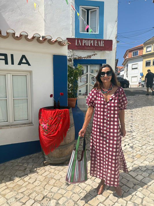 Vestido cascais Bordeaux