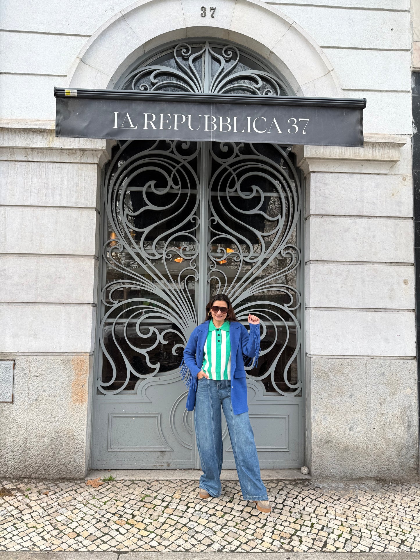 Camisola de malha riscas