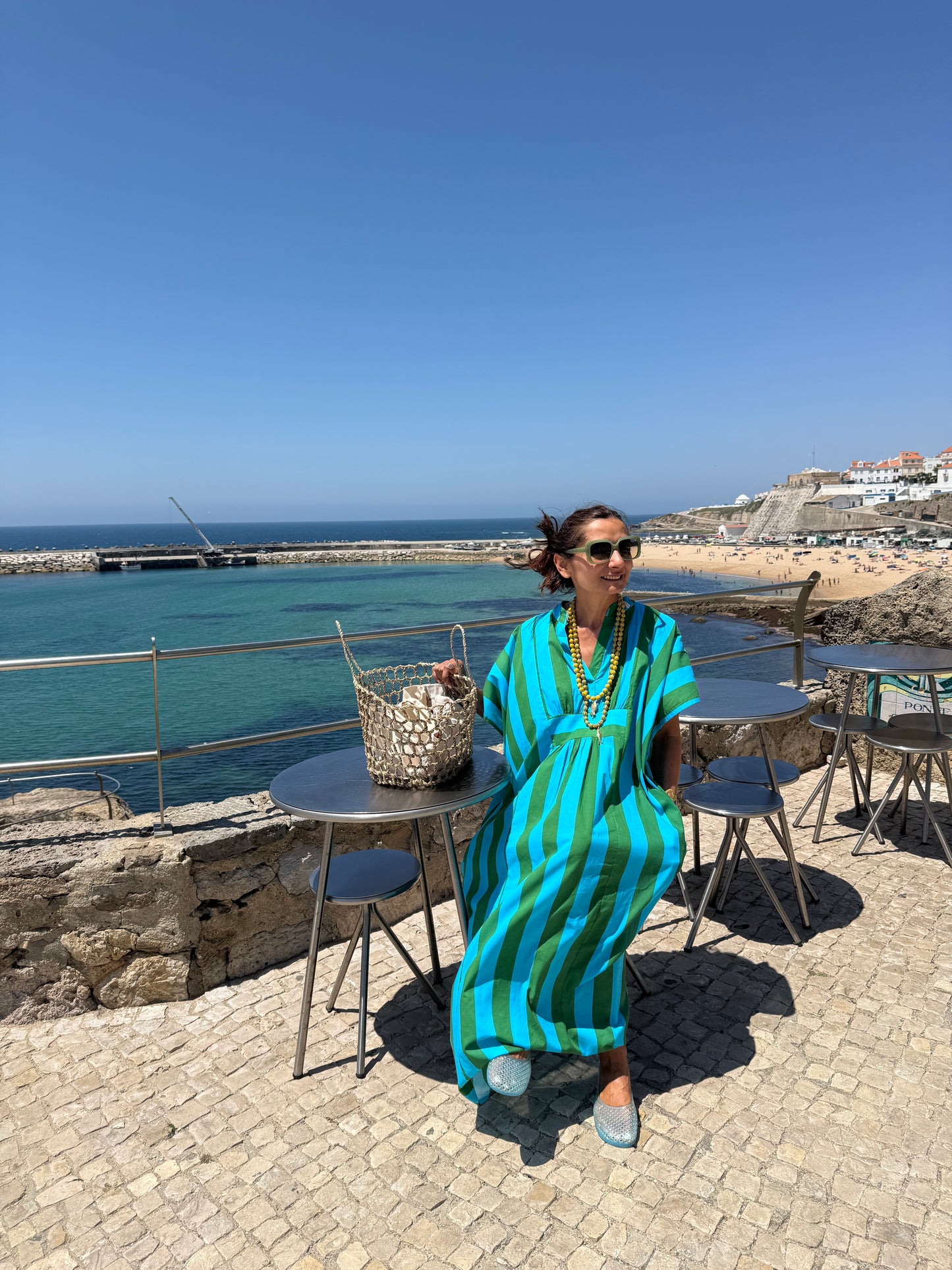 Vestido Mikonos azul (Kaftan)