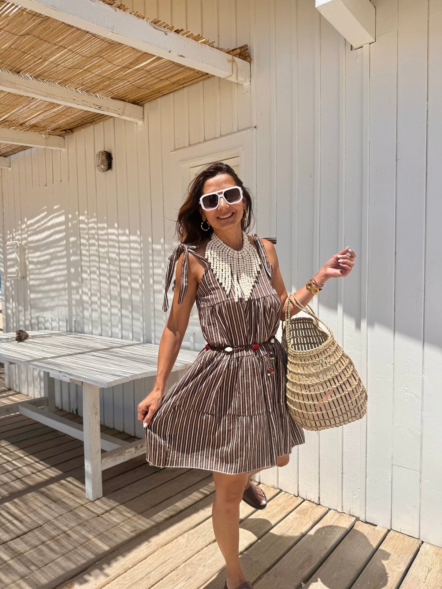 Vestido Curto Riscas
