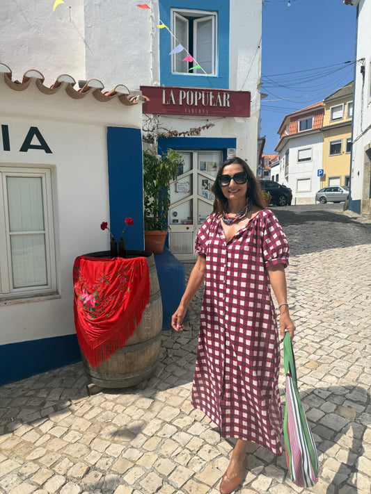 Vestido cascais Bordeaux