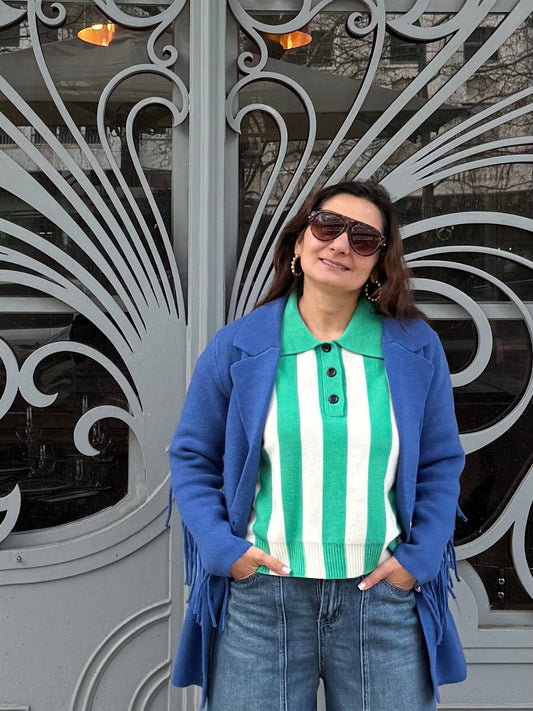 Camisola de malha riscas