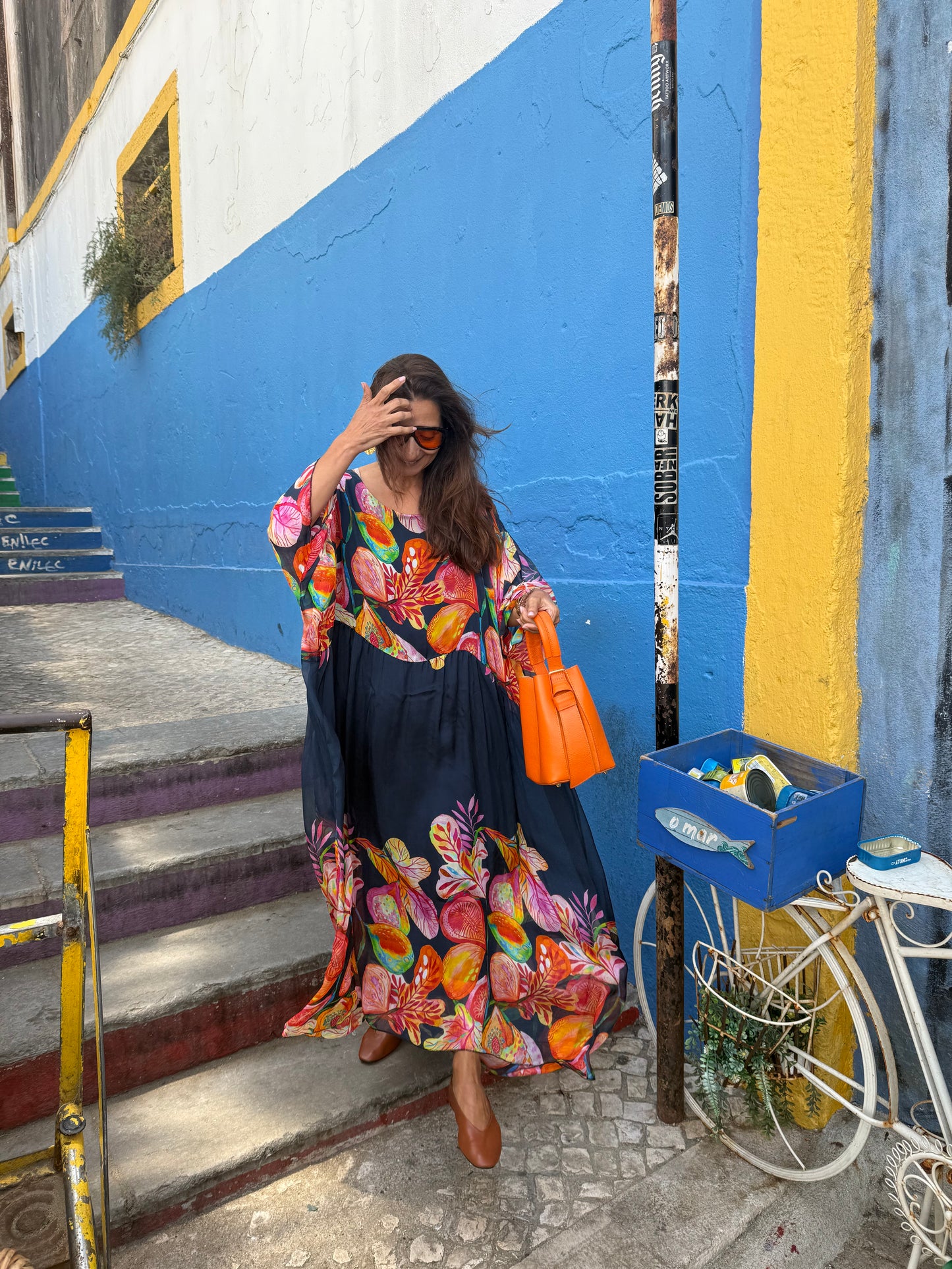 Vestido Singapura azul