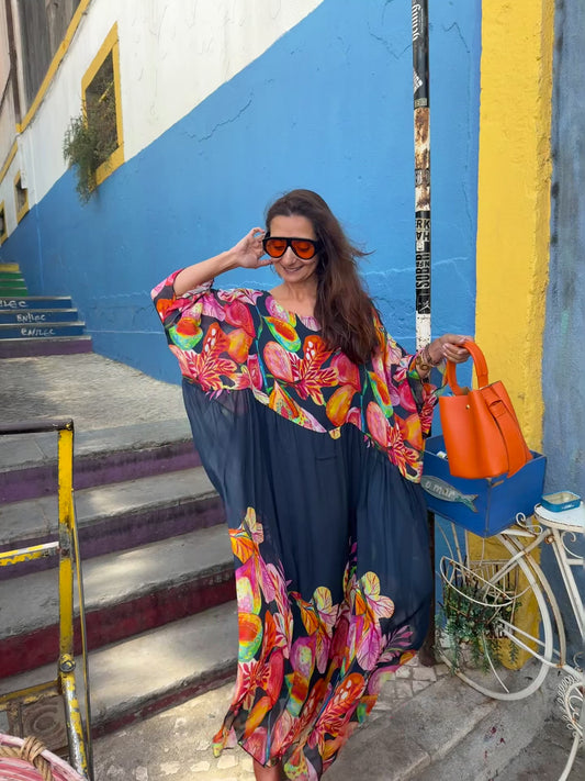Vestido Singapura azul