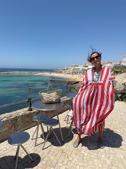 Vestido mikonos laranja (kaftan)